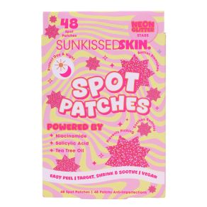 Sunkissed Neon Glitter Stars Spot Patches 48pcs