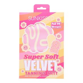 Sunkissed Super Soft Velvet Single Sided Wavy Design Tanning Mitt