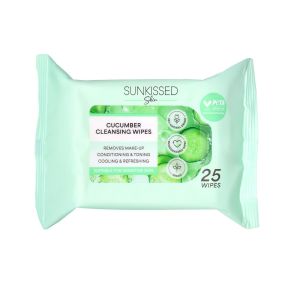 Sunkissed Skin Cucumber Cleansing Wipes 25 Pack